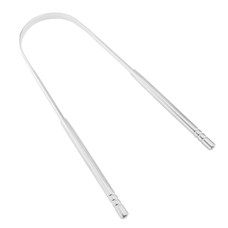 Stainless steel tongue coating cleaner tongue scraper