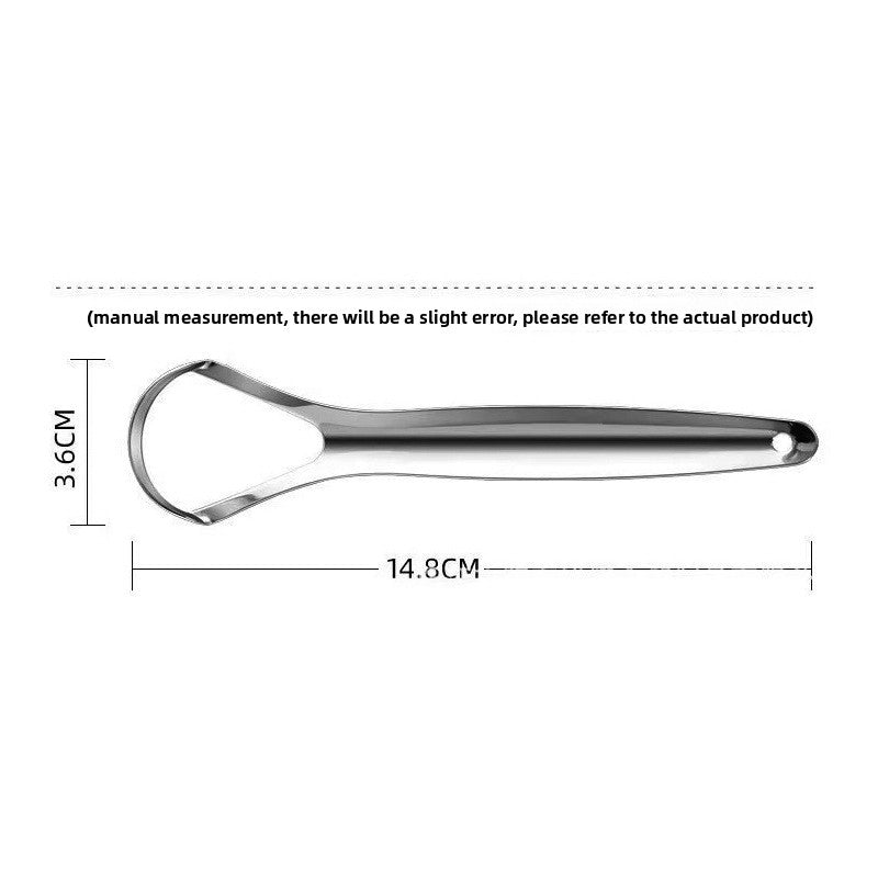 Stainless steel tongue coating cleaner tongue scraper