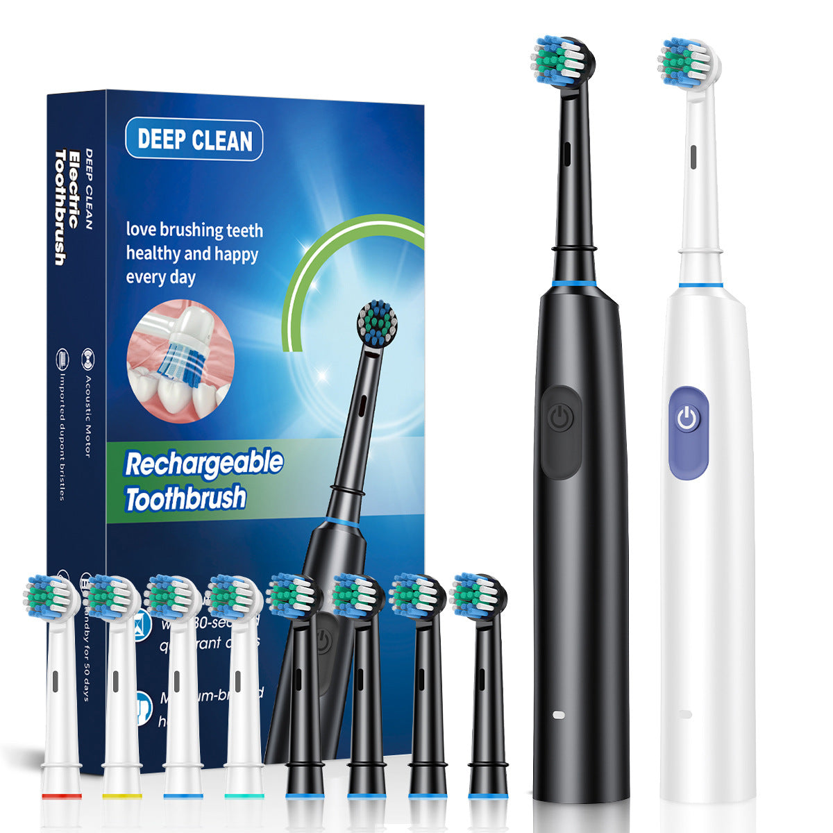 Rotating Electric Toothbrush with 5 Modes and Soft Bristles
