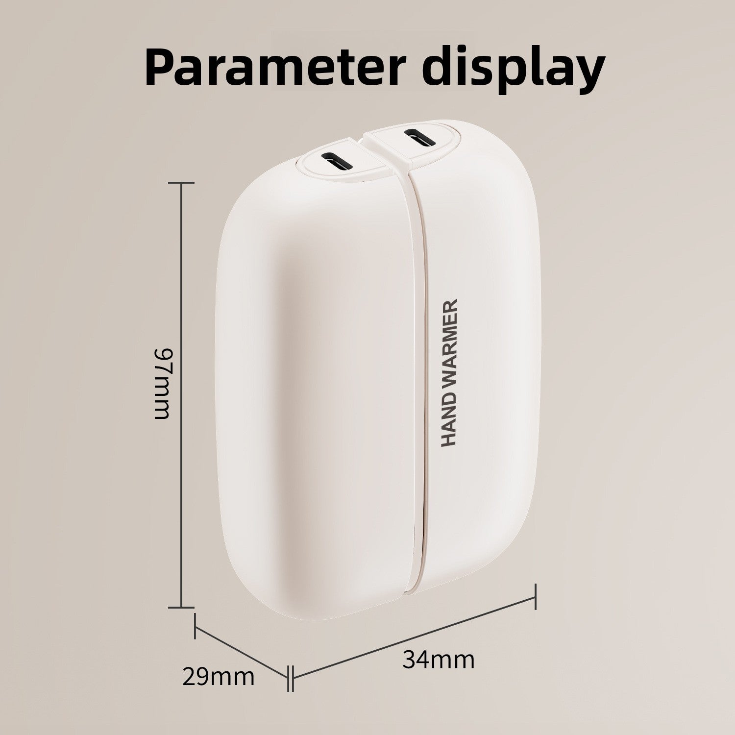 Magnetic Digital Hand Warmer with Three Heating Levels