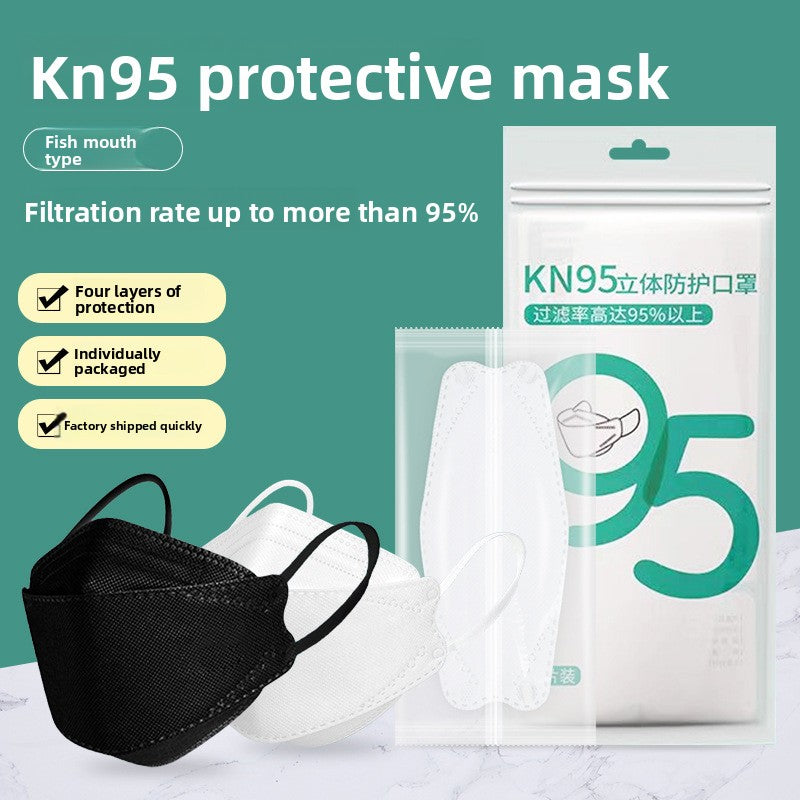 Disposable black and white adult masks