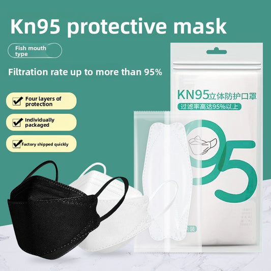 Disposable black and white adult masks