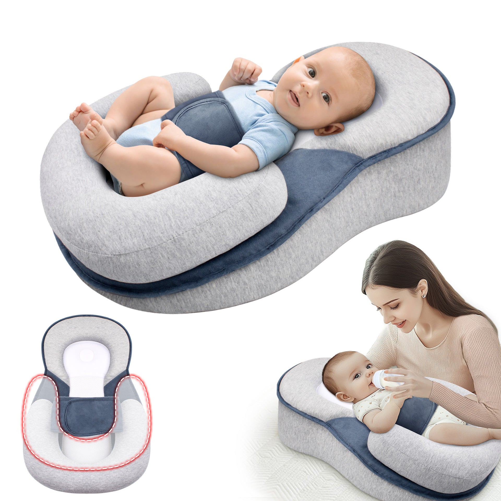 Baby anti-spit-up slope mat