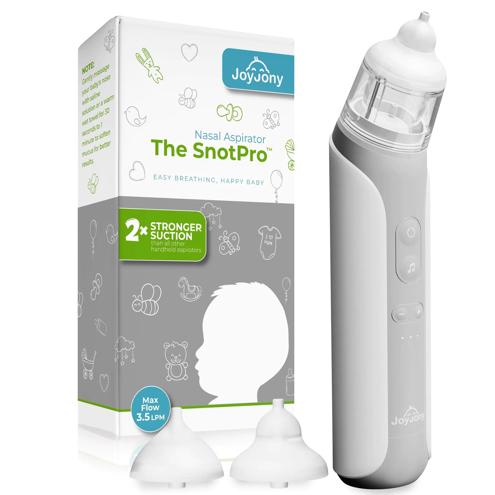 Electric Baby Nasal Aspirator - Nose Clean Machine for Newborn Infants Toddlers Kids Adults - Automatic Hospital Grade Booger Vacuum Cleaner with 3 Adjustable Suction Levels for Mucus Removal