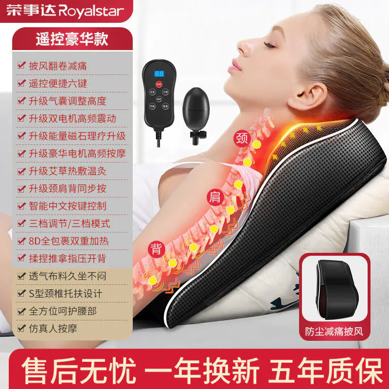 Smart Neck and Back Massager Pillow for Home Use