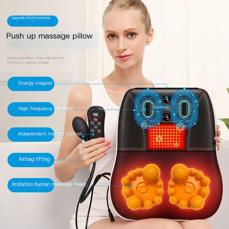Smart Neck and Back Massager Pillow for Home Use