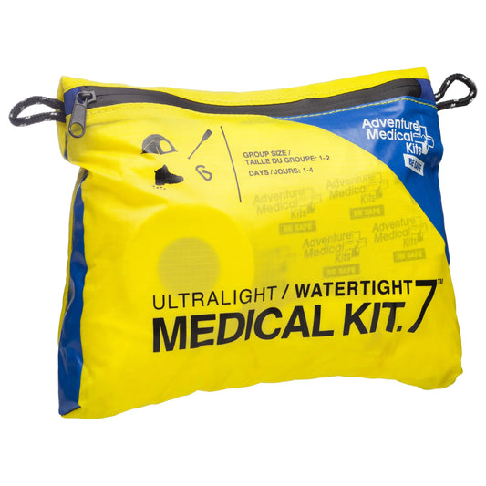 Adventure Medical Kits Ultralight & Watertight Medical Kit .7 - Waterproof Multi-Sport First Aid Kit - Lightweight Medical Kit Includes Bandages Moleskin Medication & More