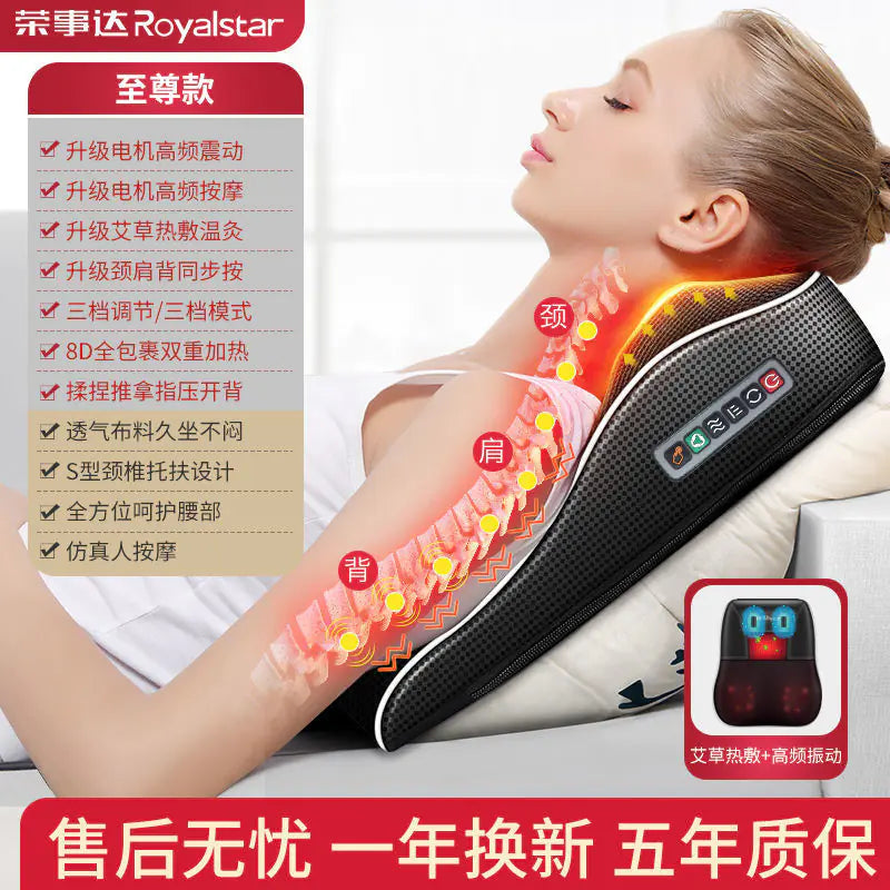 Smart Neck and Back Massager Pillow for Home Use