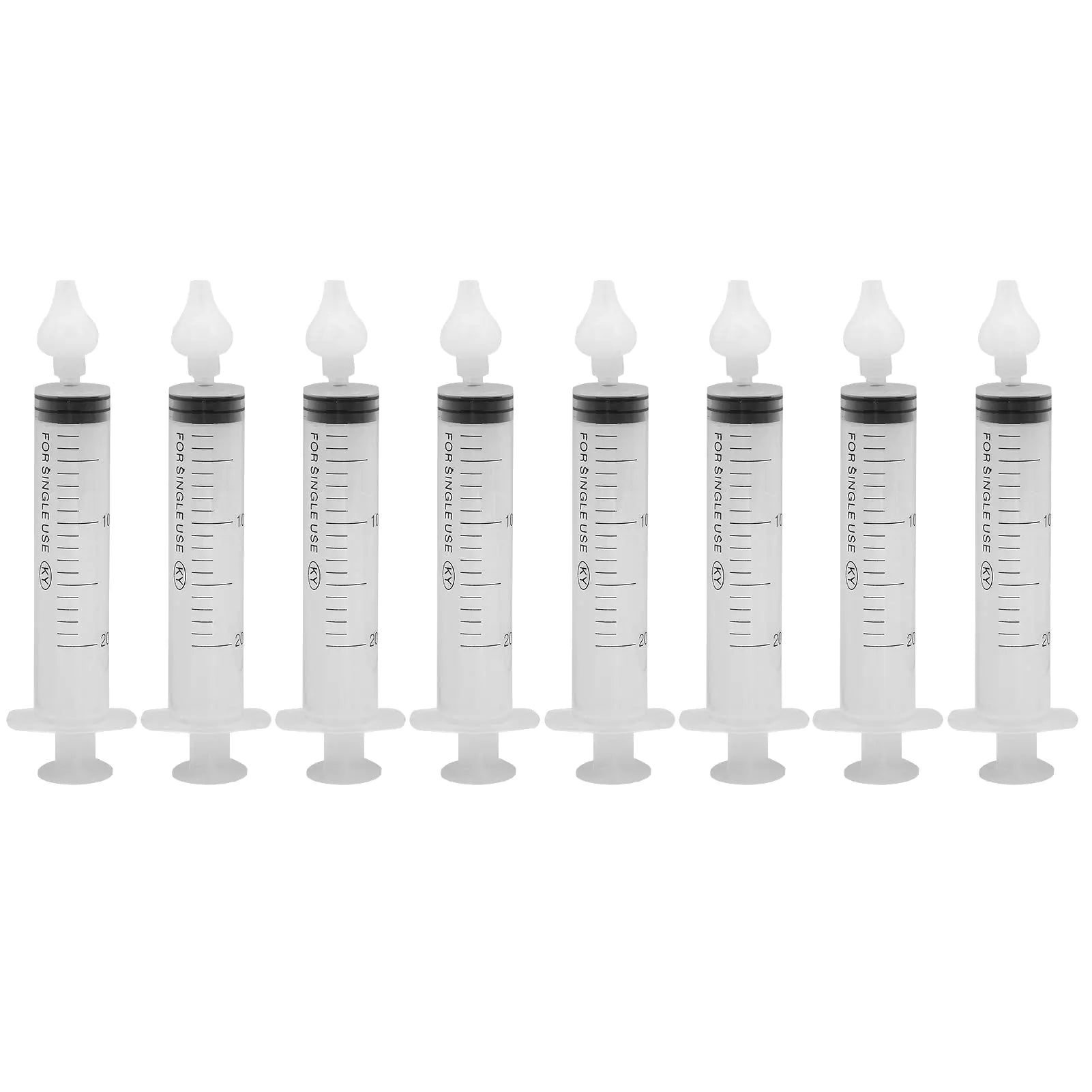 8pcs Nasal Irrigator Syringe | 20ml Nose Syringe for Baby Rhinitis | Portable Pressure Nasal Irrigation System Multifunctional Nasal Wash Catheter Tip Syringe Nose Cleaner for Baby(#1)