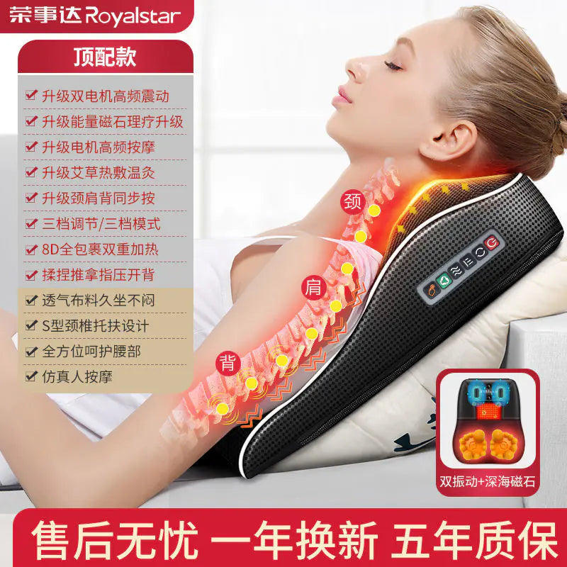 Smart Neck and Back Massager Pillow for Home Use