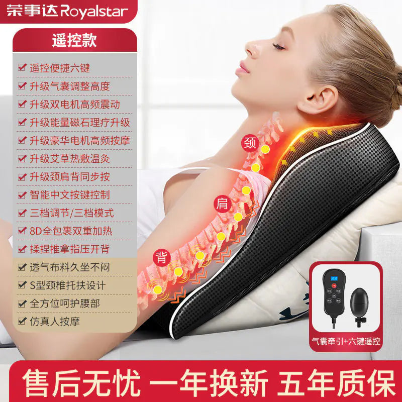 Smart Neck and Back Massager Pillow for Home Use