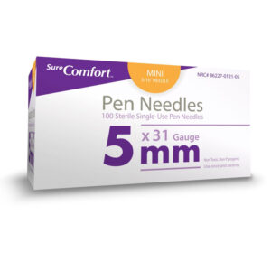 Sure Comfort Insulin Syringe 31G, 5/16", 3/10cc, 1/2 Unit